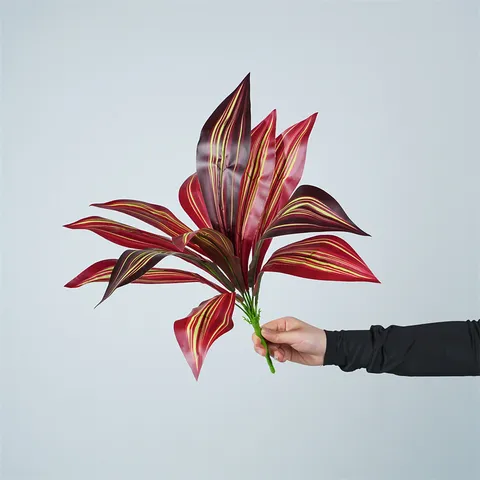 Τεχνητό Sansevieria Dieffenbachia Ριγέ Φύλλο Πράσινο Φυτό Ψεύτικο Φύλλωμα Για Floral Διευθέτηση Διακόσμηση Σπιτιού