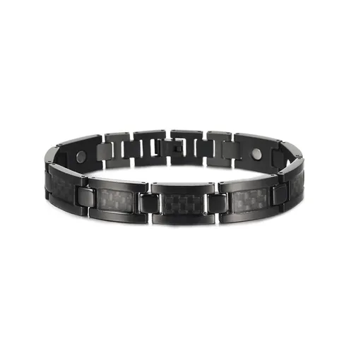 Men Titanium Carbon Fiber Magnetic Bracelet Stainless Steel Link Wristband Fashion Business Jewelry Gift