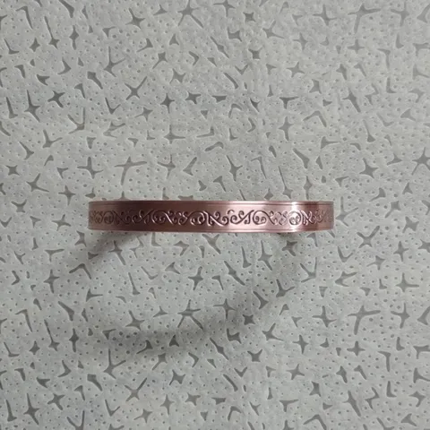 Vintage Copper Magnetic Cuff Bracelet Adjustable Open Bangle For Men Women Carved Floral Geometric Patterns Hand Jewelry Gift