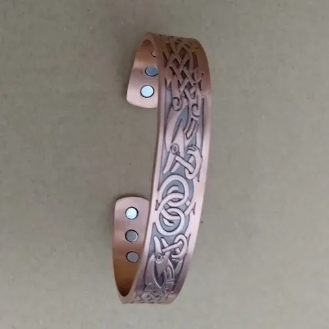 Vintage Pure Copper Magnetic Bracelet Men Women Celtic Knot Dragon Cuff Bangle Adjustable Therapeutic Magnet Therapy Jewelry