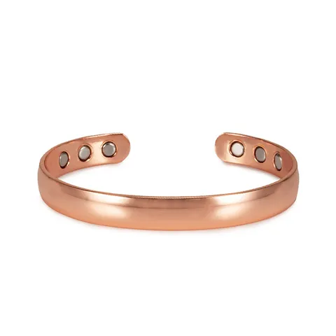 Men's Pure Copper Magnetic Bracelet Adjustable Cuff Open Bangle Vintage Copper Silver Plated Fashion Jewelry Gift