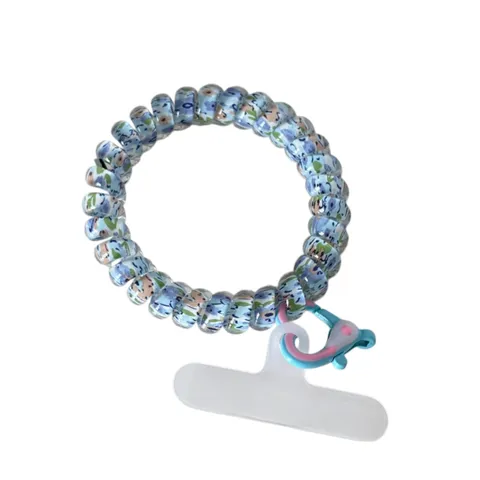 Colorful Gradient Telephone Cord Hair Tie Dopamine High Elasticity Hair Rope Phone Lanyard Hair Accessories