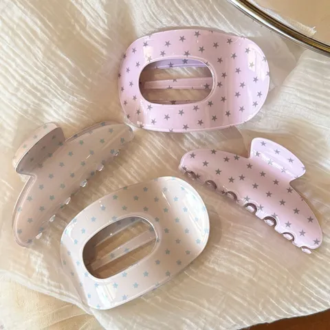 Korean Style Star Pattern Acetate Hair Clip Elegant Large Claw Clip Duckbill Clip Delicate Hair Accessories For Women