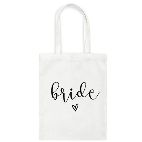 Team Bride Printed Canvas Tote Bag Women Harajuku Bachelorette Party Shoulder Bag Fashion Top Handle Shopping Bag