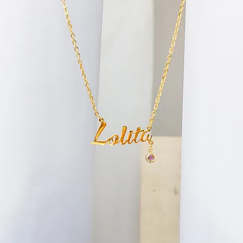 Collier Pendentif Lettre Initiale en Acier Inoxydable Avec Chaîne Clavicule Pierre de Naissance Strass Bijoux pour Femmes