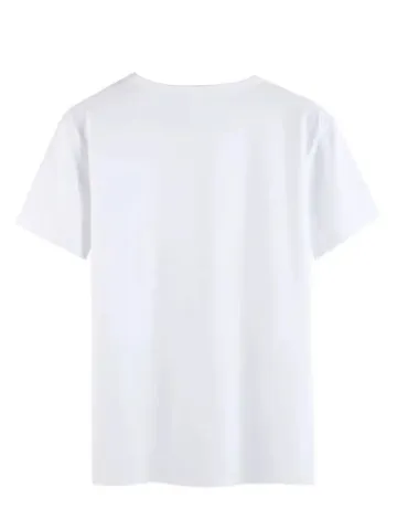 Maglietta da Donna Casual a Maniche Corte Girocollo con Stampa di Lettere Fun Fact I Don't Care Top in Poliestere