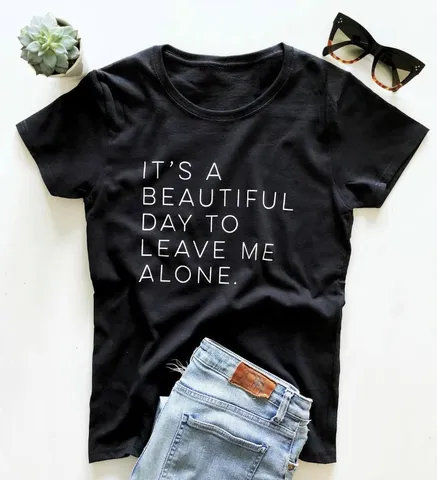 T-Shirt Décontracté en Coton Modal pour Femmes avec Impression de Lettres Graphique Manches Courtes Col Rond Unisexe