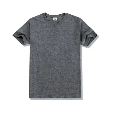 Ανδρικό Βαμβακερό T-Shirt 180g Κλασική Στρογγυλή Λαιμόκοψη Κοντό Μανίκι Top Βασικό Μονόχρωμο Blank Δυτικού Στυλ Tee για Καλοκαιρινή Casual Εμφάνιση