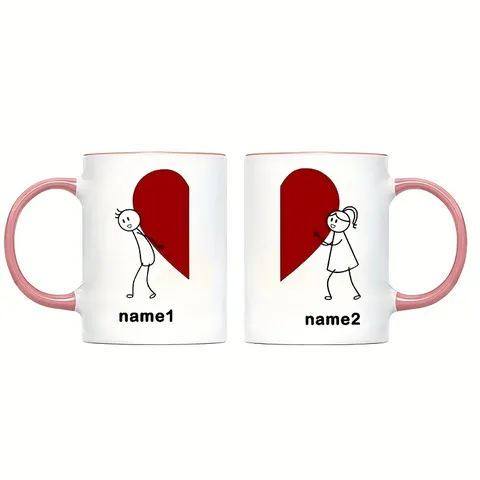 Tazza da Caffè in Bone China Motivo a Cuore Tazza in Ceramica per Coppia Ufficio Casa Cucina Articolo Regalo da Bere Quotidiano