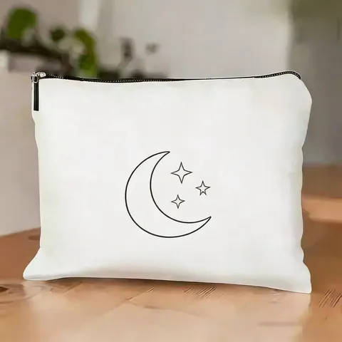 Γυναικείο Fashion Canvas Clutch Bag Απλό Φερμουάρ Makeup Pouch Φορητή Ταξιδιωτική Τσάντα Καλλυντικών Καθημερινή Casual Δώρο