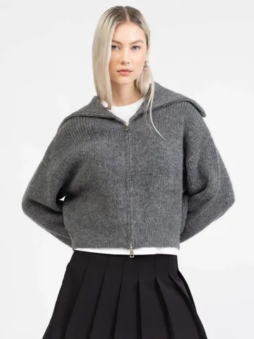 Women's Casual Oversized Knitted Cardigan Sweater Large Lapel Full Zip Long Sleeve Striped Jacket Solid Color Warm Outwear For Winter