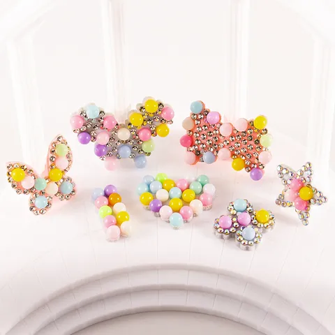 Rhinestone Pearl Non-Woven Bow Butterfly Heart Star Flower Rectangle Patch DIY Clothing Shoe Hair Accessories Jewelry Craft Patches