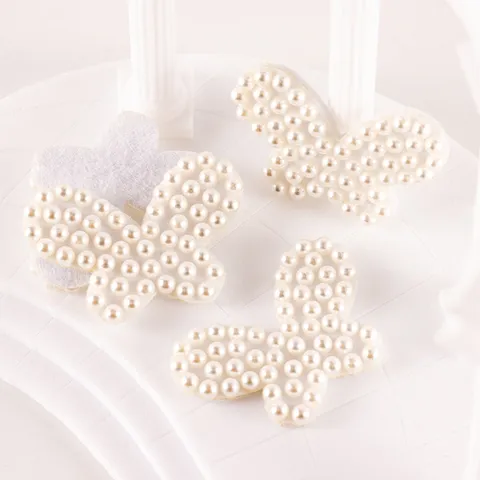 Franse Lichte Luxe DIY Kunstparel Strass Strik Hart Bloem Haarspeld Accessoires Handgemaakt Ambacht Sieraden Maken Benodigdheden