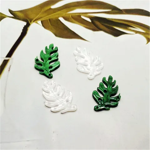 Acrylic Imitation Shell Leaf Pendant DIY Jewelry Accessories Antique Hairpin Making Material Craft Supplies