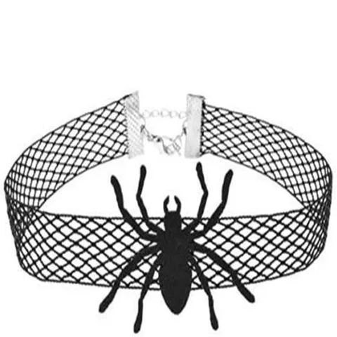 Halloween Spider Web Lace Headband Black Bat Mesh Choker Gothic Party Hair Accessories Cosplay Prop Gift