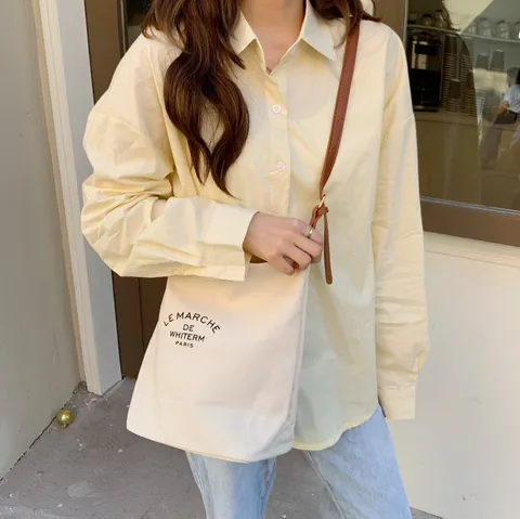 Women's Casual Canvas Shoulder Bag Vintage Retro Patchwork Tote Bag Large Capacity Letter Print Daily Handbag