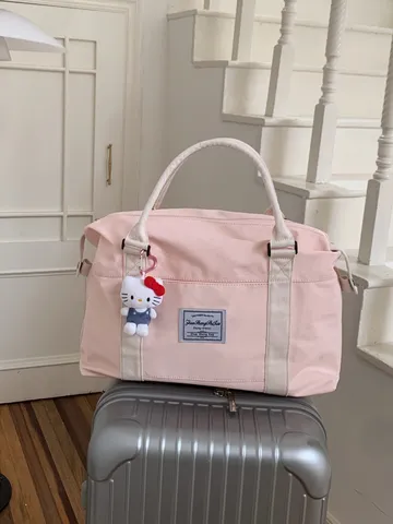 Large Capacity Travel Bag Waterproof Nylon Tote Bag Women Short Trip Luggage Bag Gym Overnight Boarding Bag