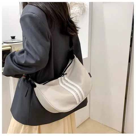 Large Capacity Oxford Cloth Shoulder Bag Women Casual Minimalist Crossbody Dumpling Bag Fashion Daily Handbag