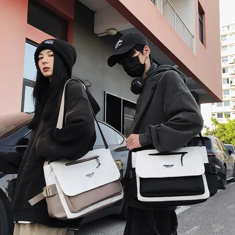 Korean Style Nylon Crossbody Bag Large Capacity Messenger Bag Casual Shoulder Bag For Women Students Daily Commute