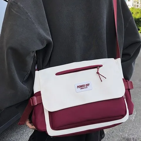 Korean Style Nylon Crossbody Bag Large Capacity Messenger Bag Casual Shoulder Bag For Women Students Daily Commute