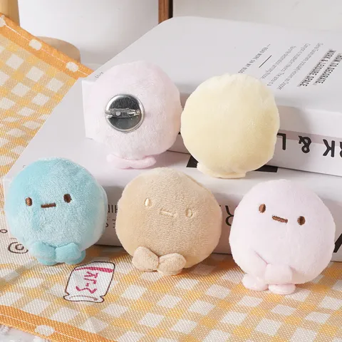 Schattige Cartoon Pluche Karakter Haarklem Kawaii Mini Ronde Knuffel Accessoire Zachte Haarspeld Voor Meisjes Vrouwen Kinderen
