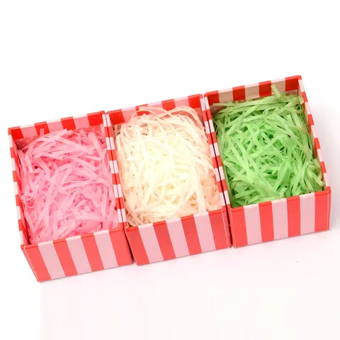 Kleurrijk Versnipperd Papier Raffia Cadeaudoos Vuller Crinkle Cut Papier Verpakkingsmateriaal Voor Cadeautassen Feestdecoratie