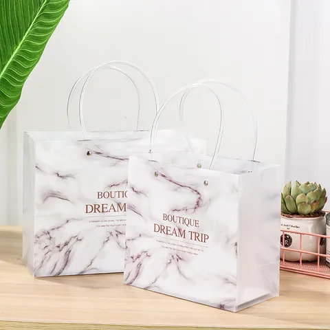 Transparante Plastic Cadeau Tas Duidelijke PVC Handtas Verpakking Tas met Handvat voor Winkelen Kleding Feest