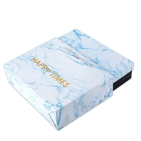 Ins Style Marble Gift Box Rectangular Packaging Box For Birthday Holiday Business Gift Packaging Decoration