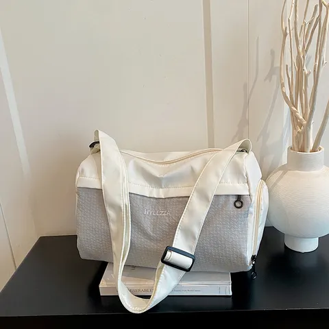 Women Travel Bag Lightweight Portable Short Trip Handbag Casual Simple Fitness Bag Waterproof Shoulder Crossbody Bag