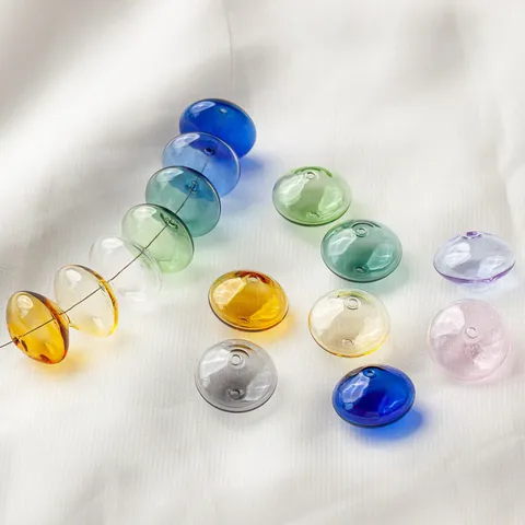 Fresh Hollow Rondelle Glass Beads Straight Hole Colorful Wheel Spacers For DIY Necklace Bracelet Earring Making Jewelry Findings Craft Supplies