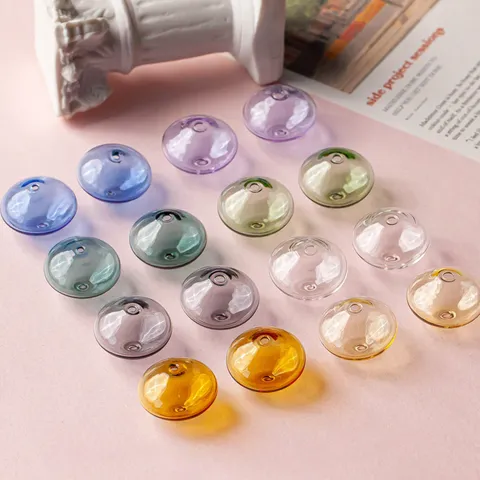 Fresh Hollow Rondelle Glass Beads Straight Hole Colorful Wheel Spacers For DIY Necklace Bracelet Earring Making Jewelry Findings Craft Supplies