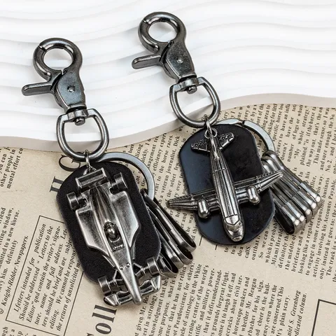 Retro Legierung Flugzeug Skateboard Schlüsselanhänger Kreative Vintage Auto Schlüsselring Tasche Anhänger Damen Herren Trendige Accessoires