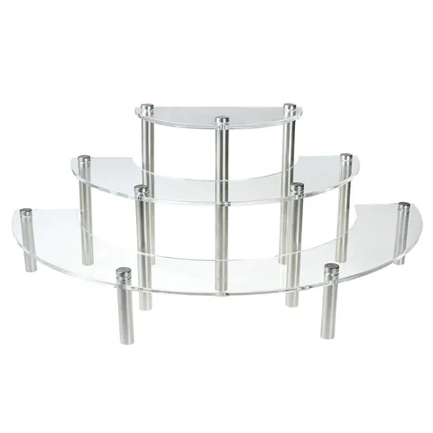 3 Tier Acrylic Cake Display Stand Transparent Round Dessert Cupcake Display Riser Shelf Party Wedding Home Decor
