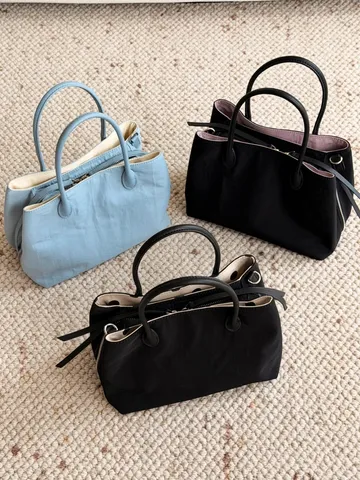 Borsa a Mano Minimalista con Scomparti Multipli dal Design di Nicchia Borsa a Tracolla Versatile in Nylon