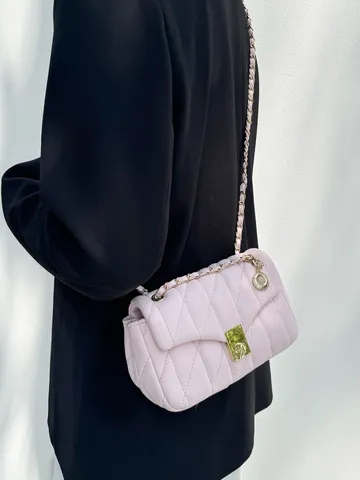 Donna Borsa a Tracolla a Catena Trapuntata Pelle PU Urbano Minimalista Borsa a Tracolla Elegante Signora Borsa a Mano Giornaliera
