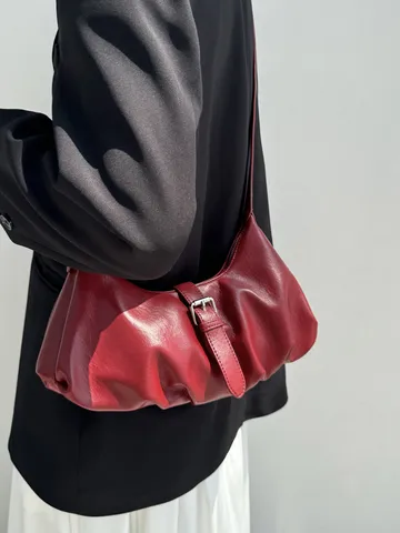 Borsa Dumpling Minimalista in Pelle PU da Donna Borsa a Tracolla Tinta Unita Borsa a Mano Quotidiana Casual per Pendolari