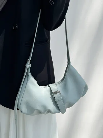 Borsa Dumpling Minimalista in Pelle PU da Donna Borsa a Tracolla Tinta Unita Borsa a Mano Quotidiana Casual per Pendolari