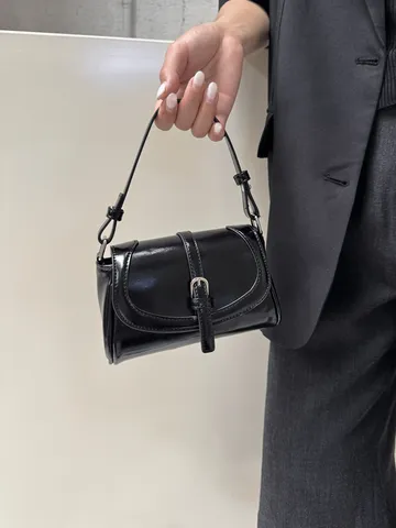 Borsa a Tracolla Retro in Pelle PU da Donna Piccola Borsa Quadrata Tinta Unita Borsa a Spalla Giornaliera Borsetta