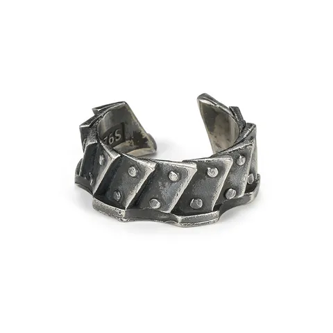 Anillo De Engranaje Punk Vintage Para Hombres Plata S925 Abierto Ajustable Anillo Mecánico Industrial Joyería De Moda Regalo