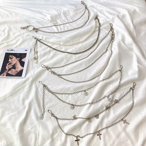 Women Metal Waist Chain Multi-layer Hip Hop Punk Pants Chain JK Dress Belt Fashion Body Jewelry Decorative Accessories