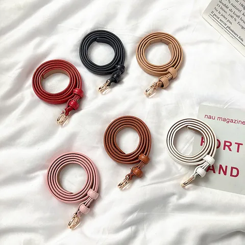 Women Casual Candy Color Thin Leather Belt Korean Style Ins Simple Versatile Dress Waist Strap Fashion Belt Accessories