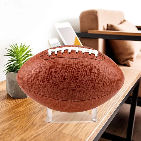 Clear Acrylic Triangle Ball Display Stand Minimalist Three Point Support Rack For Basketball Football Volleyball Storage Decor Holders