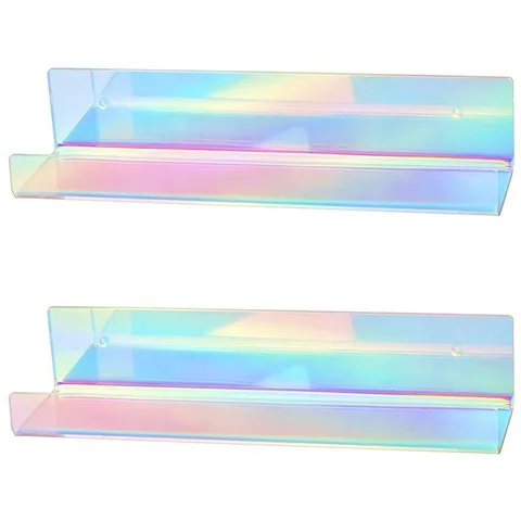 Transparent Acrylic Wall Mounted Floating Shelf Multipurpose Storage Rack For Office Kitchen Bathroom Modern Display Shelf