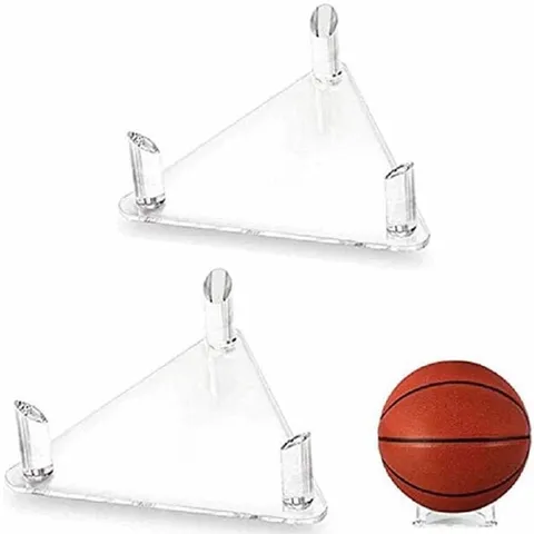Clear Acrylic Triangle Ball Display Stand Minimalist Three Point Support Rack For Basketball Football Volleyball Storage Decor Holders