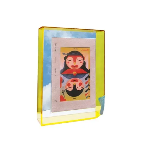 Modern Minimalistisch Kleurenblok Acryl Fotolijst Desktop Foto Display Houder Voor Thuis Kantoor