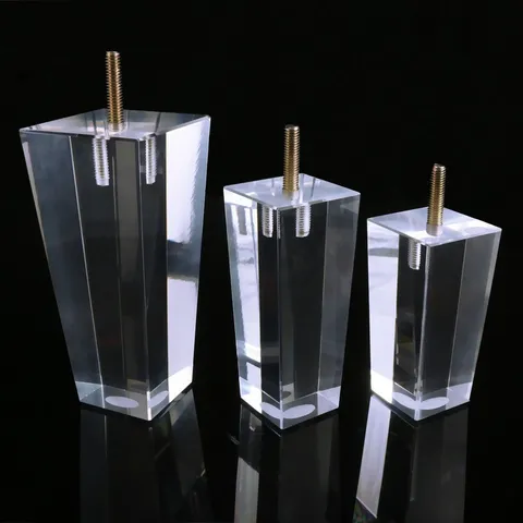 Transparent Acrylic Furniture Legs Modern Minimalist Coffee Table Sofa Support Feet Replacement Hardware Accessories