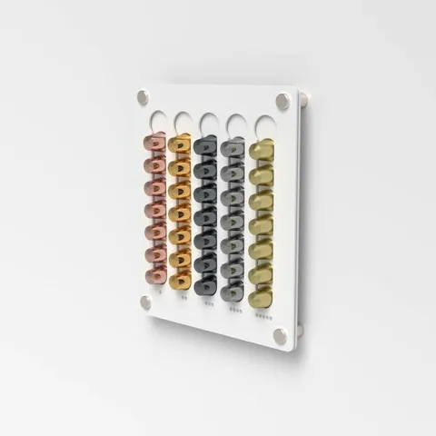Clear Acrylic Coffee Capsule Storage Rack Wall Mounted Pod Holder Organizer For Home Office Bar And Coffee Shop