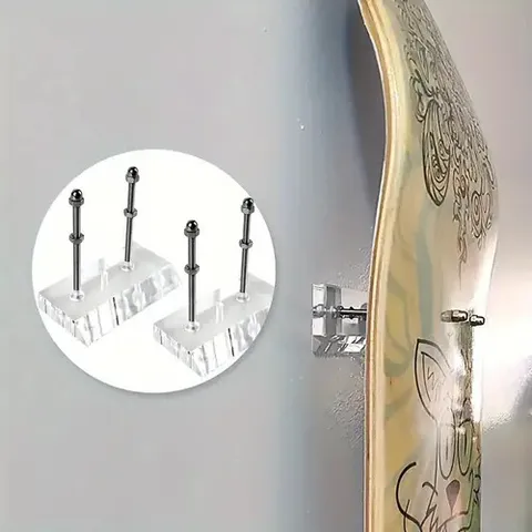 Acrylic Skateboard Wall Mount Rack Transparent Black Longboard Wall Hanger Display Holder For Electric Skateboard Home Room Decor