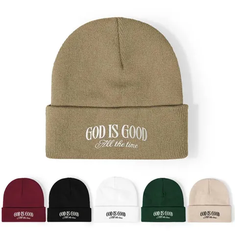 Casual Acryl Geborduurde Letter Gebreide Muts Beanie Unisex Winter Thermisch Winddicht Opvouwbaar Outdoor Omslag Muts Sieraden