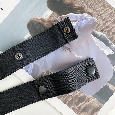 Womens Elastic Stretch Belt Invisible Punch Free Casual Canvas Belt Adjustable Waist Tightening For Jeans Pants